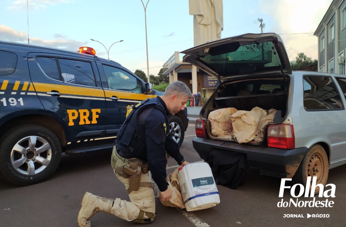 PRF prende contrabandista em Coronel Bicaco com meia tonelada de agrotóxicos ilegais 