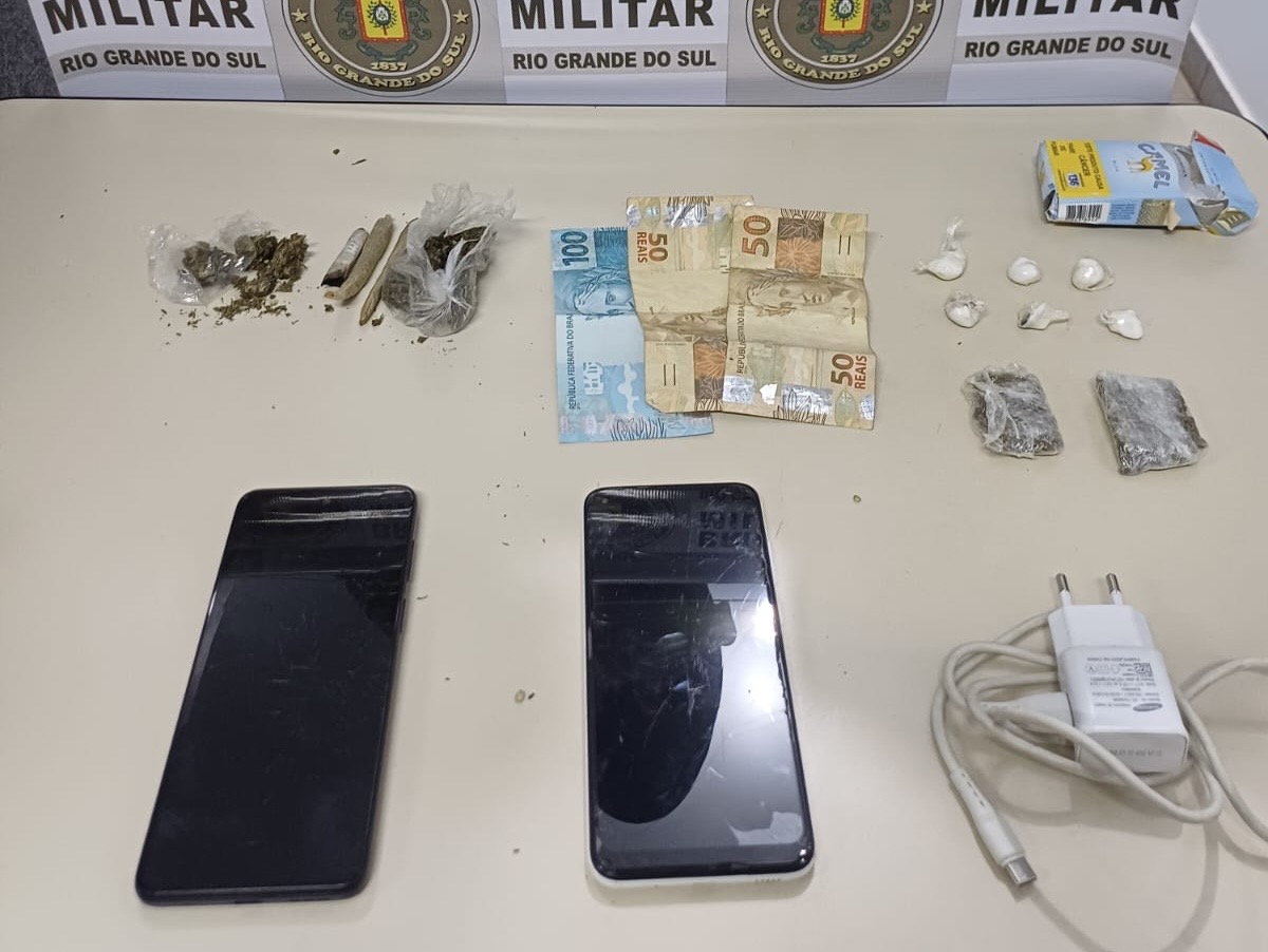 Brigada Militar prende jovem por tráfico de drogas em Lagoa Vermelha