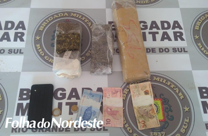 Casal é preso com três tijolos de maconha em Lagoa Vermelha