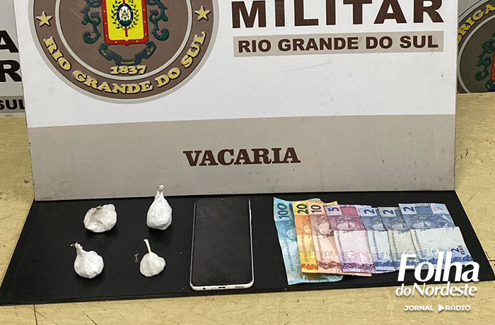 Brigada Militar prende homem por tráfico de drogas em Vacaria