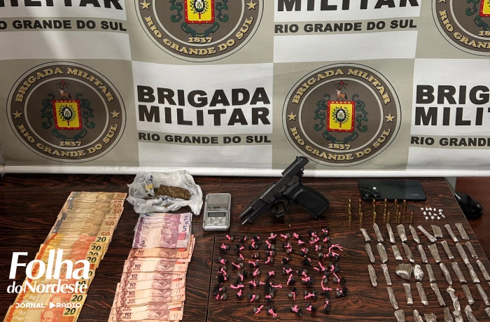 Homem é preso com drogas e pistola 9mm em ação policial em Sananduva