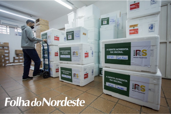 Coordenadorias regionais recebem cerca de 400 mil doses de vacinas da Covid-19 destinadas para a segunda aplicação