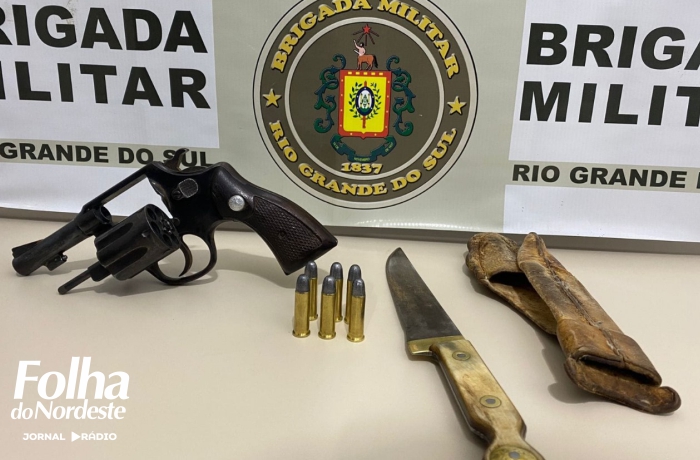 Homem é preso por porte ilegal de arma de fogo no interior de Barracão