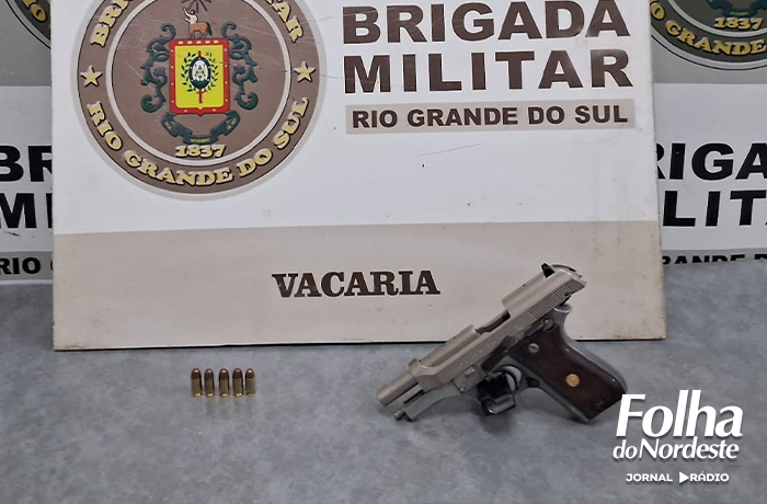 Homem é preso por porte ilegal de arma de fogo no interior de Vacaria