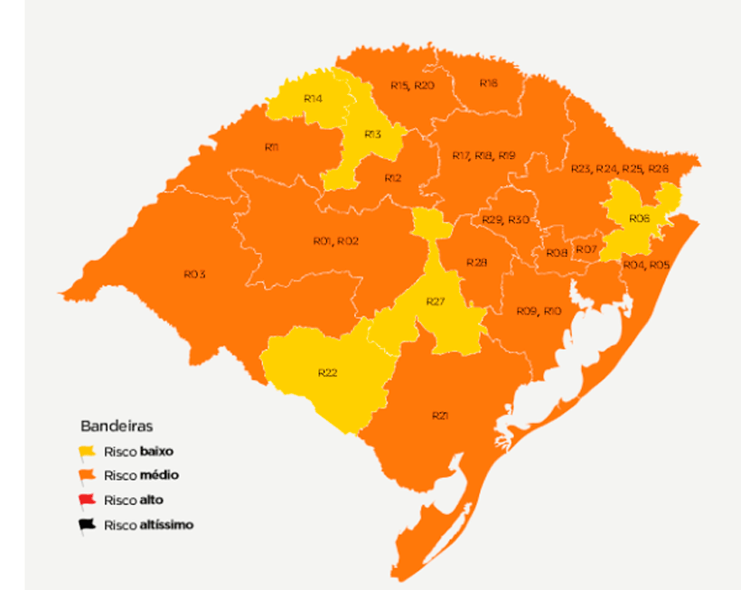 Distanciamento controlado RS: Lagoa Vermelha continua na bandeira laranja