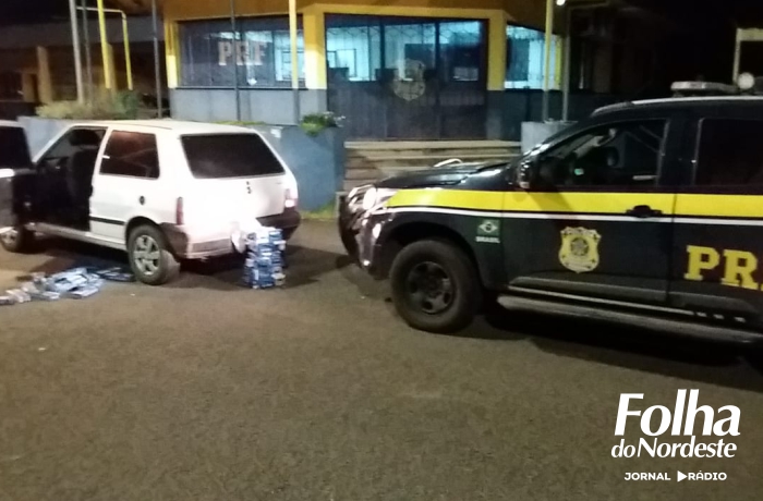PRF prende homem com 7,5 mil maços de cigarros contrabandeados em Vacaria 