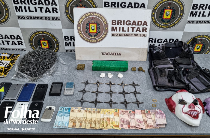 Brigada Militar apreende drogas e prende foragido em operações realizadas em Vacaria