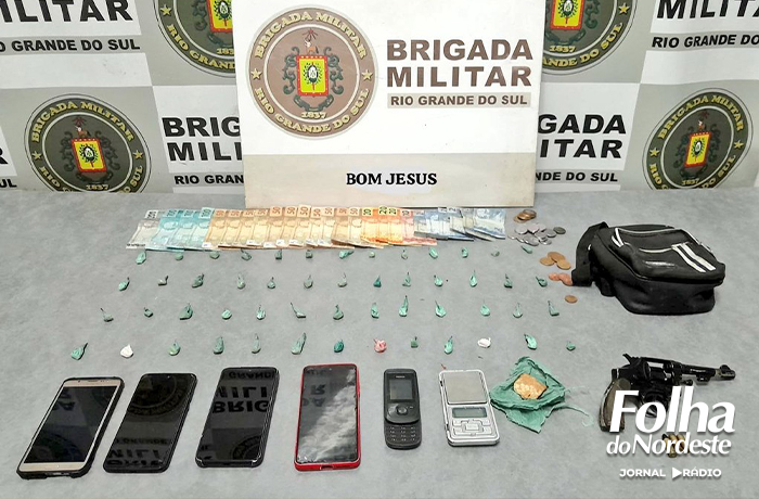 Brigada Militar prende homem com drogas e arma em Bom Jesus