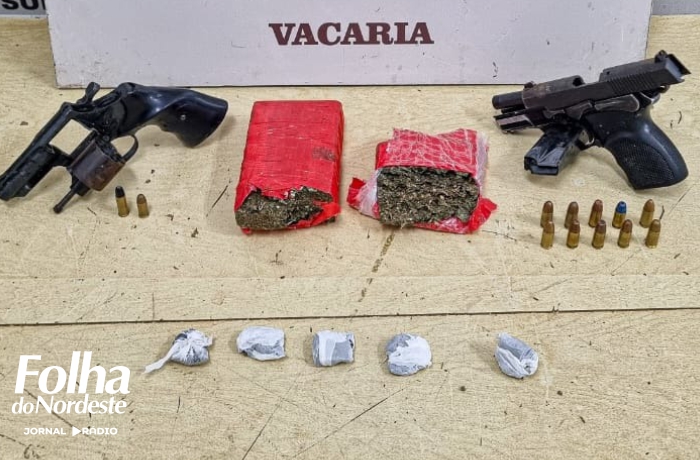 Ação da Brigada Militar resulta na apreensão de meio quilo de maconha e armas de fogo em Vacaria
