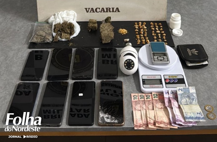 Três pessoas são presas por tráfico de drogas no bairro COAB, em Vacaria