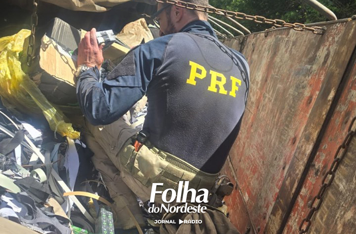 Caminhão com 90 mil maços de cigarros contrabandeados é apreendido na BR-386