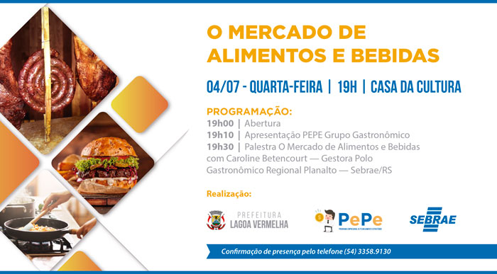 Palestra sobre o mercado de alimentos e bebidas acontecerá quarta-feira