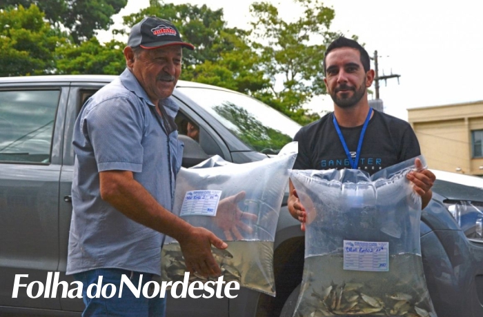 Entrega de alevinos ocorre nesta quinta-feira (14)