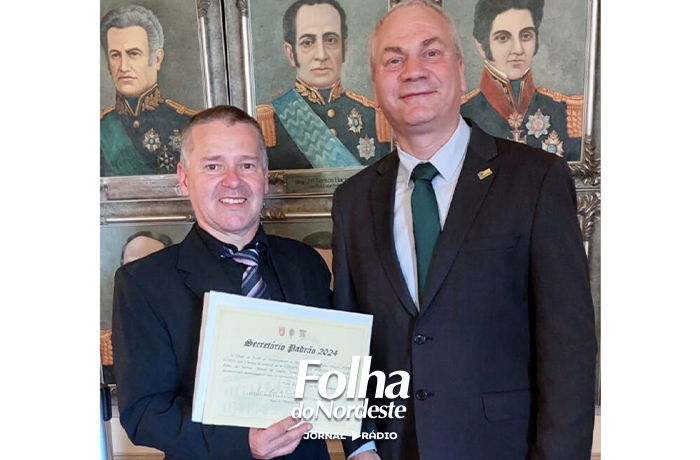 Secretário da Junta Militar de Lagoa Vermelha recebe distinção de Secretário Padrão 2024 em Porto Alegre
