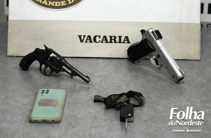 Brigada Militar prende dois homens por porte ilegal de arma de fogo em Vacaria