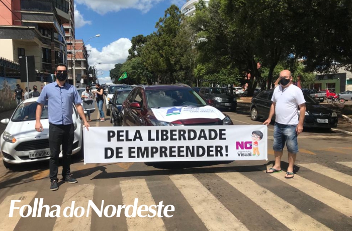 Comércio realiza manifestação em Lagoa Vermelha