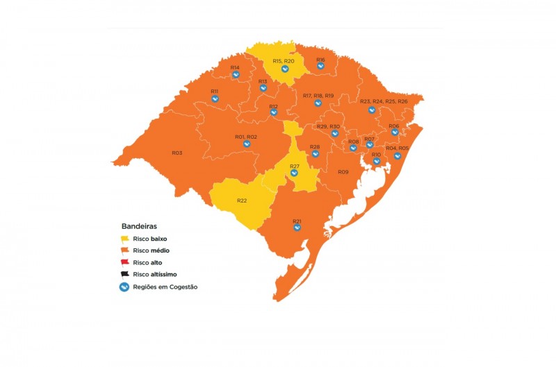Mapa preliminar da 24ª rodada do Distanciamento Controlado não recebe pedidos de reconsideração