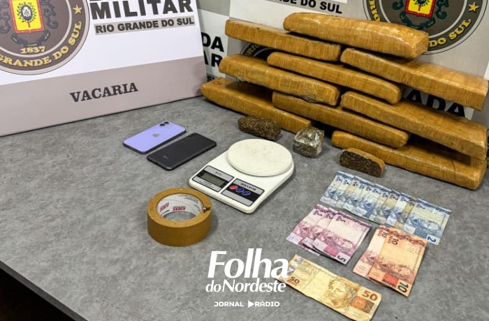 Força Tática prende mulher por tráfico de drogas em Vacaria