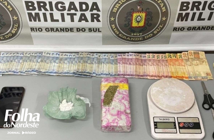 Homem é preso por tráfico de drogas no centro de Caseiros
