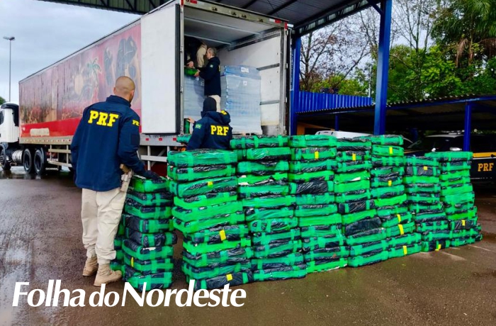 PRF prende traficante com mais de uma tonelada de maconha escondida em caminhão frigorífico