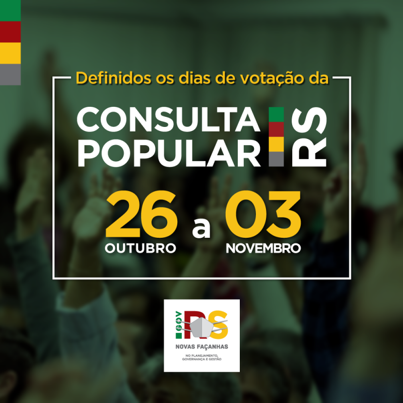 Votação na Consulta Popular vai até esta terça, dia 3