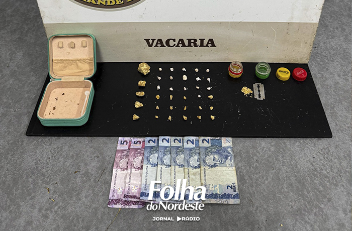 Força Tática prende dois homens por tráfico de drogas no bairro Monte Claro, em Vacaria