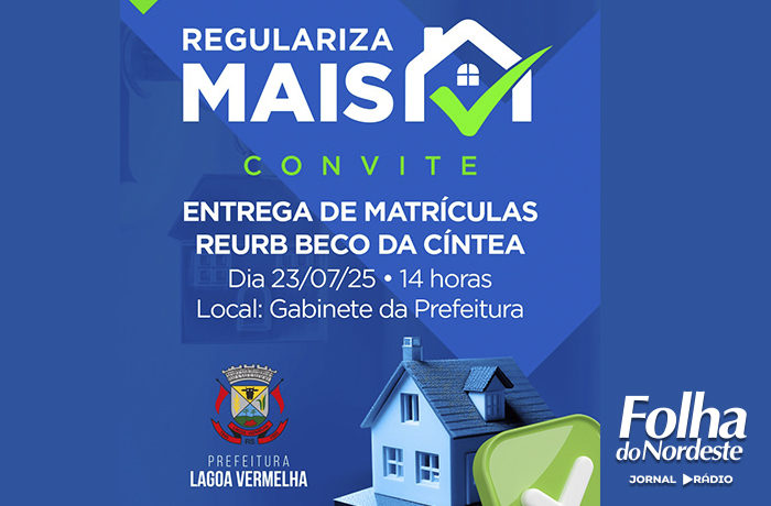 Prefeitura de Lagoa Vermelha entrega matrículas do REURB no Beco da Cíntea nesta quarta-feira
