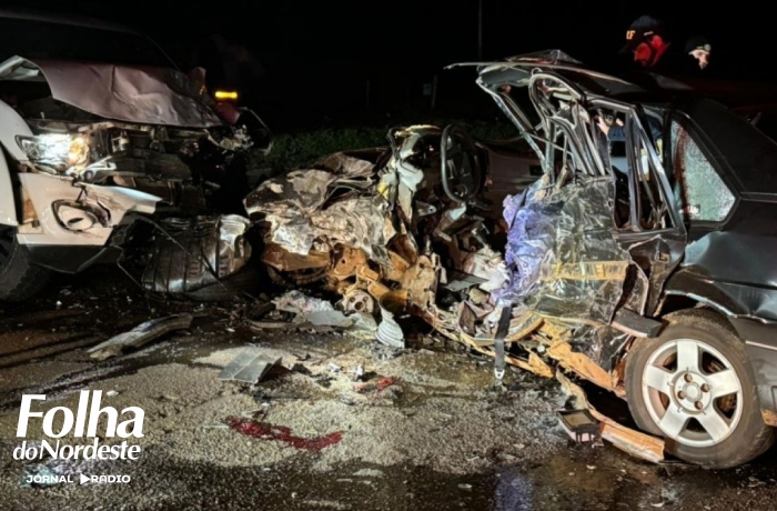 Tragédia na BR 285: colisão frontal deixa três mortos e um ferido grave em Lagoa Vermelha