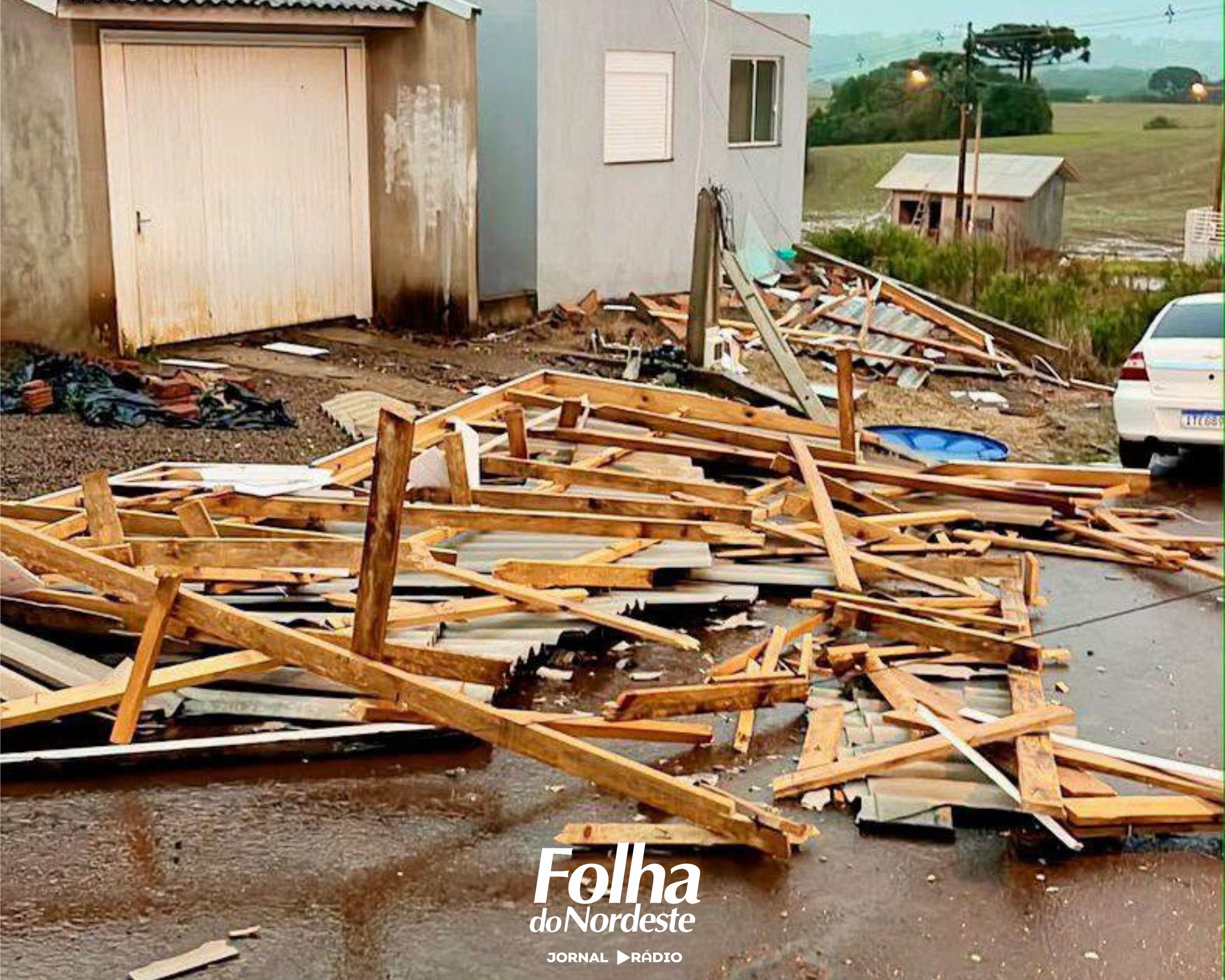 Possível microexplosão mobiliza Defesa Civil e Corpo de Bombeiros em Lagoa Vermelha