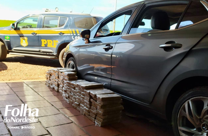 PRF prende dois homens e uma mulher transportando 150 quilos de maconha em carro argentino