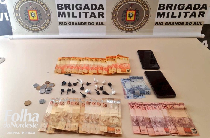 Brigada Militar prende dois homens por tráfico de drogas em Bom Jesus