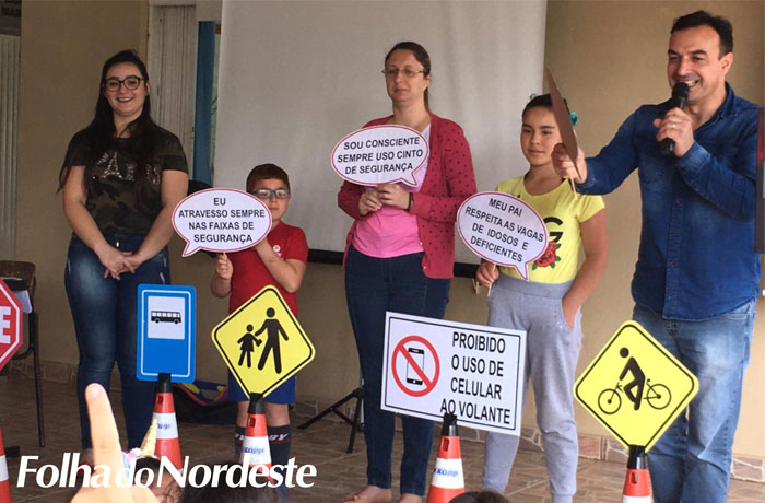 Ações de conscientização sobre o trânsito são desenvolvidas em escolas